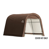 Replacement Cover Only - ShelterLogic ShelterTube Water Resistant Round Shelter Replacement Cover Kit with UV Protection, 10-ft x 10-ft x 8-ft Front_Angled_Right