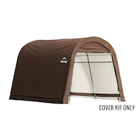 Toile de rechange seulement pour abri rond hydrofuge ShelterLogic ShelterTube avec protection anti-UV, 10 x 10 x 8 pi Front_Angled_Right