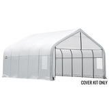 ShelterLogic Clearview Replacement Cover Water Resistant Auto Shelter Replacement Cover Kit with UV Protection, 18 x 20 x 10-ft Front_Angled_Right