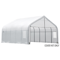 Toile de rechange d'abri d'auto hydrofuge ShelterLogic Clearview avec protection anti-UV, 18 x 20 x 10 pi Front_Angled_Right