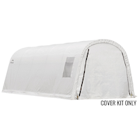 Replacement Cover Only - ShelterLogic Clearview Water Resistant Shelter Replacement Cover Kit with UV Protection, 12-ft x 20-ft x 8-ft Front_Angled_Right