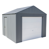Sojag Everest Garage, Charcoal, 10-ft Front_Three_Fourths_Angled_Right