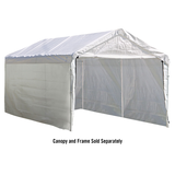 ShelterLogic Max AP™ White Canopy Enclosure Kit for 2-in Frame, 10-ft x 20-ft Front_Three_Fourths_Angled_Right