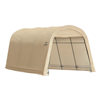 Toile de rechange pour abri ShelterLogic pour AutoShelter RoundTop, grès, 10 x 15 x 8 pi Front_Three_Fourths_Angled_Right