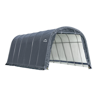 Toile de rechange pour abri ShelterLogic pour Garage-in-a-Box RoundTop, gris, 12 x 20 x 8 pi Front_Three_Fourths_Angled_Right