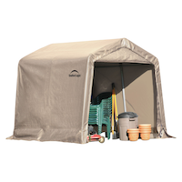 Toile de rechange seulement pour abri à toit Sandstone Shed ShelterLogic Clearview, 8 x 8 x 7 pi Front_Three_Fourths_Angled_Right