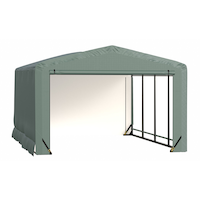ShelterLogic ShelterTube Wind and Snow-Load Rated Garage Auto Shelter, Green, 14.5-oz Cover, 12-ft x 18-ft x 8-ft