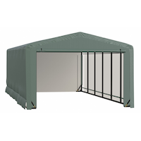 ShelterLogic ShelterTube Wind and Snow-Load Rated Garage Auto Shelter, Green, 14.5-oz Cover, 12-ft x 23-ft x 8-ft