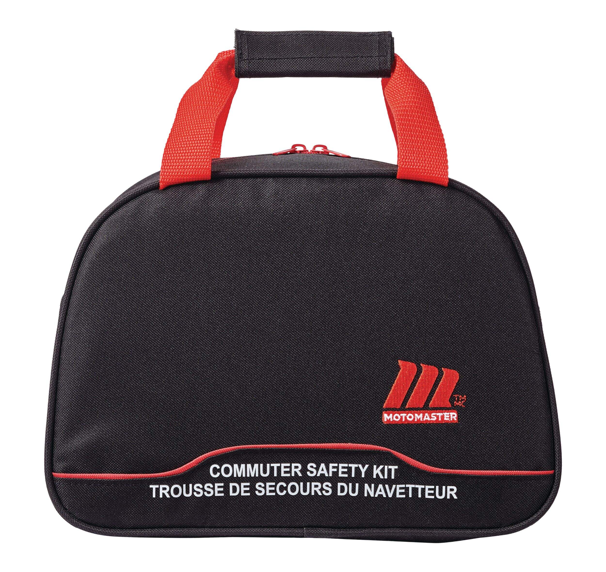 MotoMaster Commuter Auto Safety Kit with Booster Cables and Roadside Triangle Front_Flat
