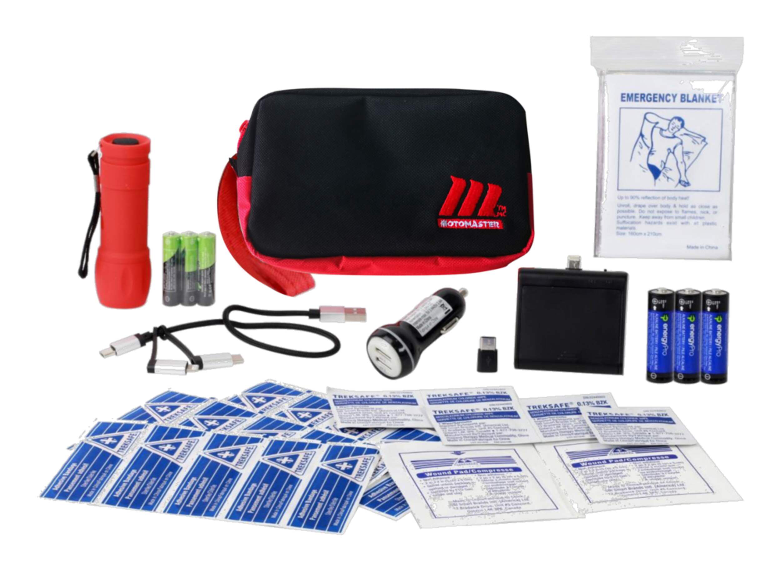 MotoMaster Jump Starter Safety Kit with Jump Starter , Power Bank & First Aid Kit, 44pc