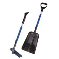 Certified 5-in-1 Snowbrush & Shovel Kit with Snow Shovel, Snow Brush & Ice Scraper Front_Angled_Left