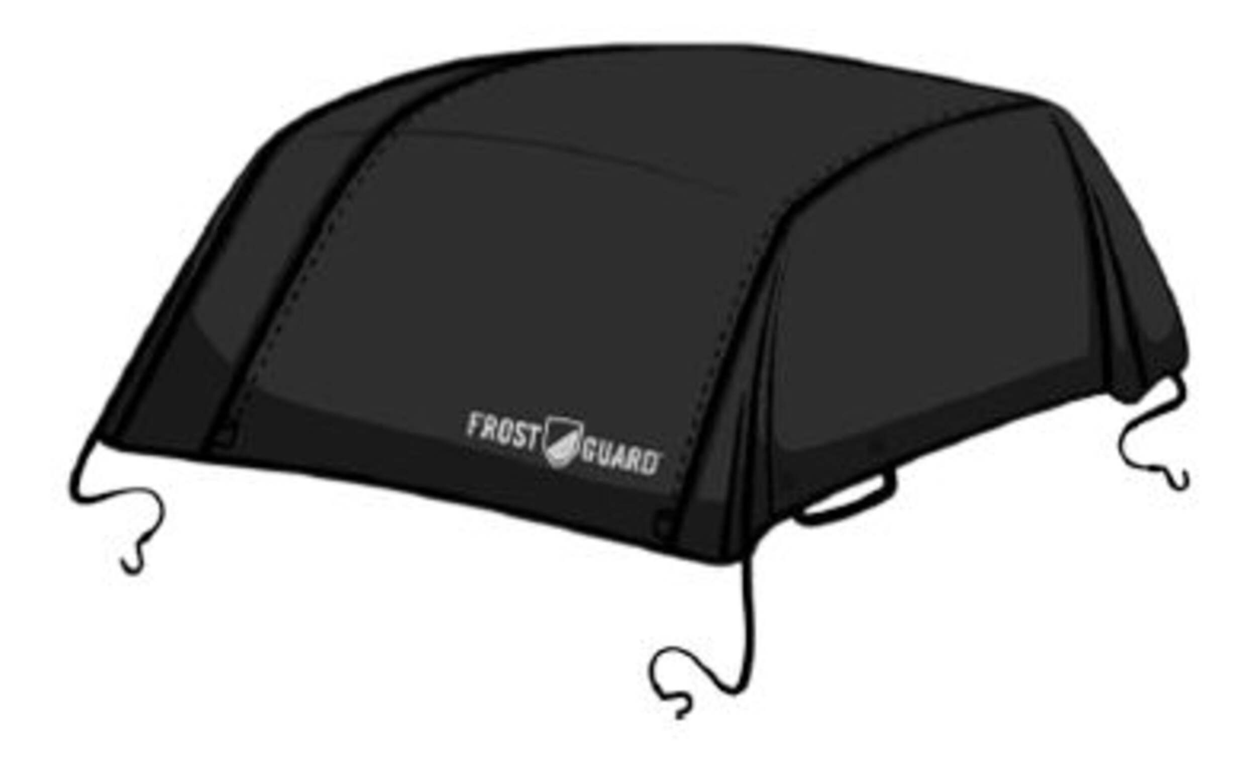 FrostGuard® Summit Winter Windshield Cover, Black Front_Three_Fourths_Angled_Left