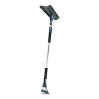 Certified Telescopic 3-in-1 Snow Brush with Ice Scraper & Squeegee, 61-in Front_Angled_Left