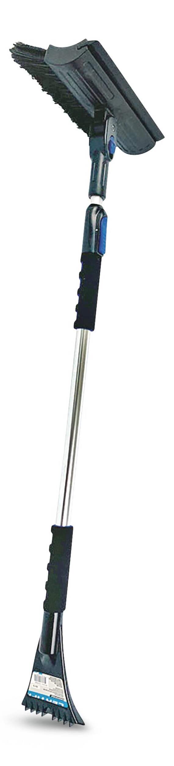 Certified Telescopic 3-in-1 Snow Brush with Ice Scraper & Squeegee, 61-in Front_Angled_Left