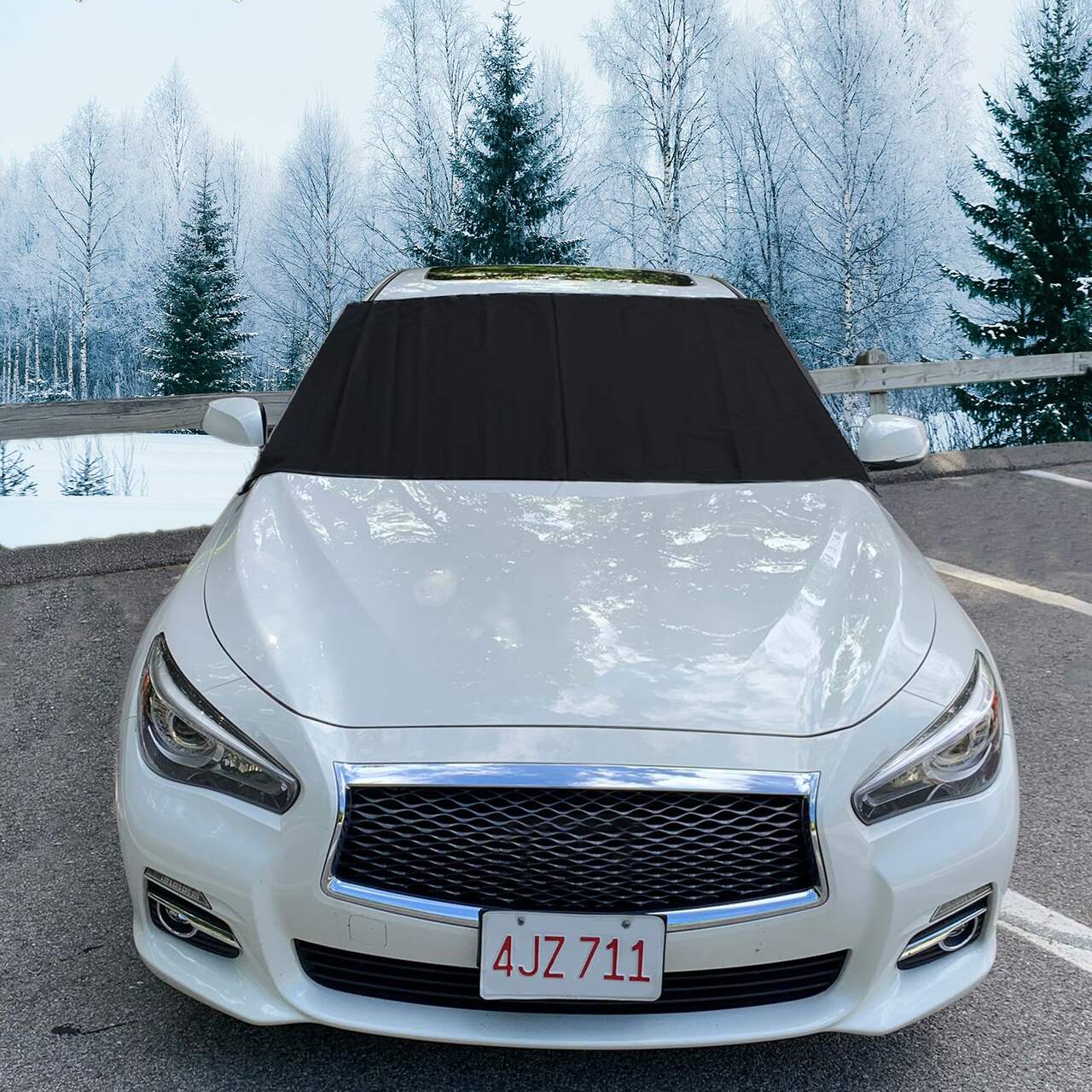 AstroAI Windshield Snow Cover, Car Windshield Cover for Ice and Snow Winter  Protection for Cars and Compact SUVs Wiper 