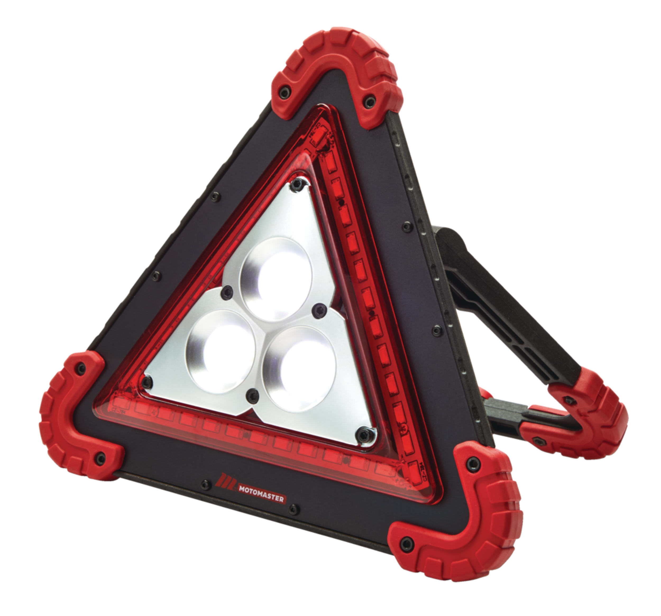 MotoMaster Emergency Triangle Light for Roadside/Warning Use Front_Three_Fourths_Angled_Left