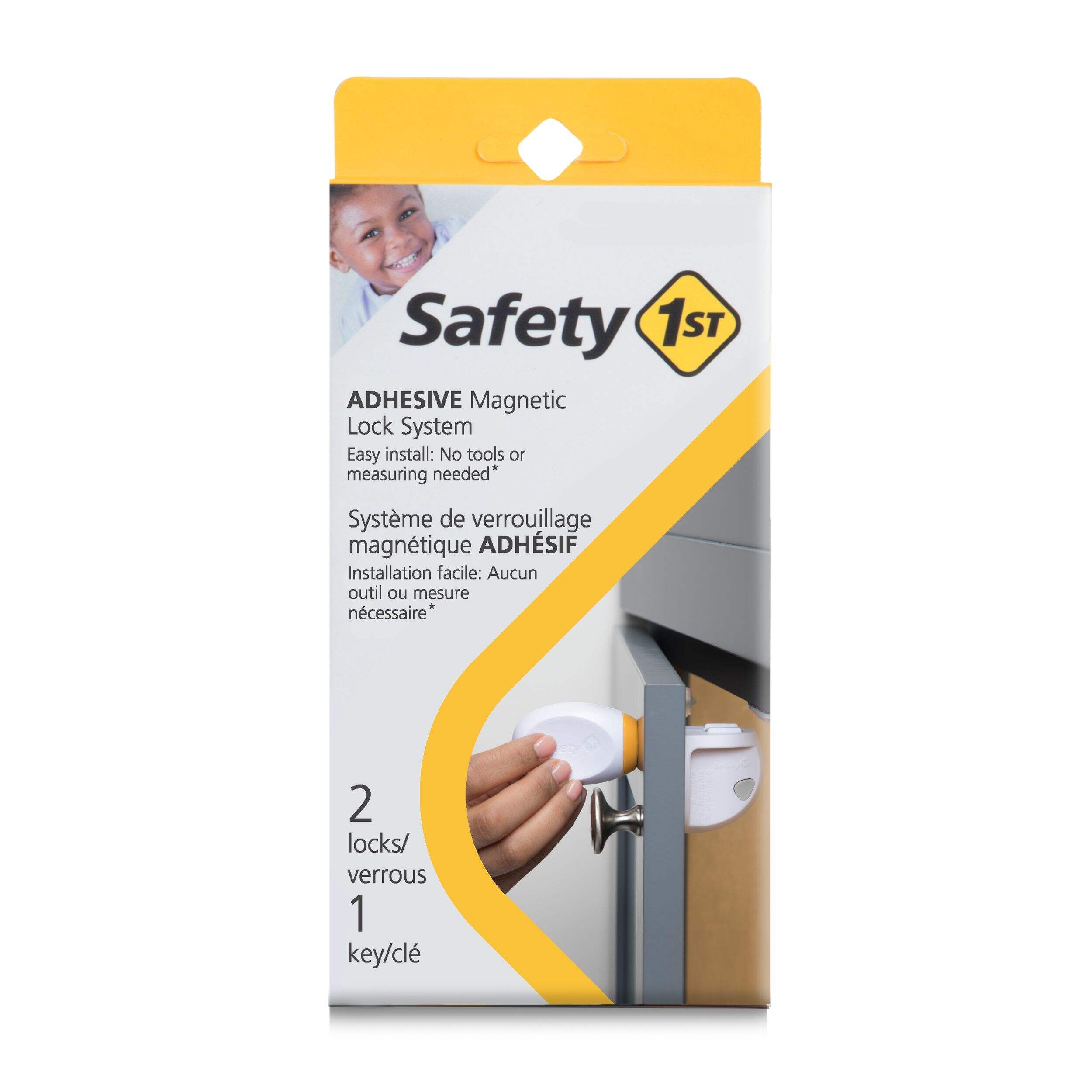 Safety 1st Adhesive Magnetic Lock System, 2-pk Front_Flat