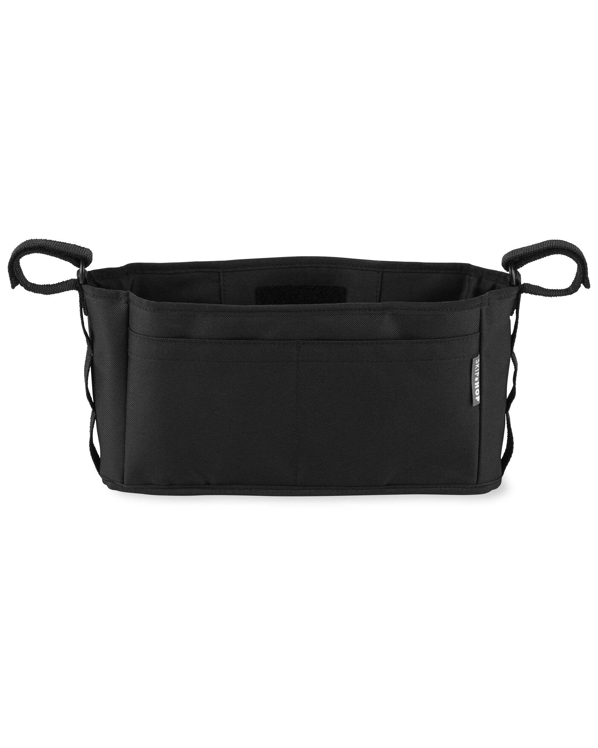 Skip Hop Grab & Go Ultra Universal Stroller Organizer, Black Front_Flat