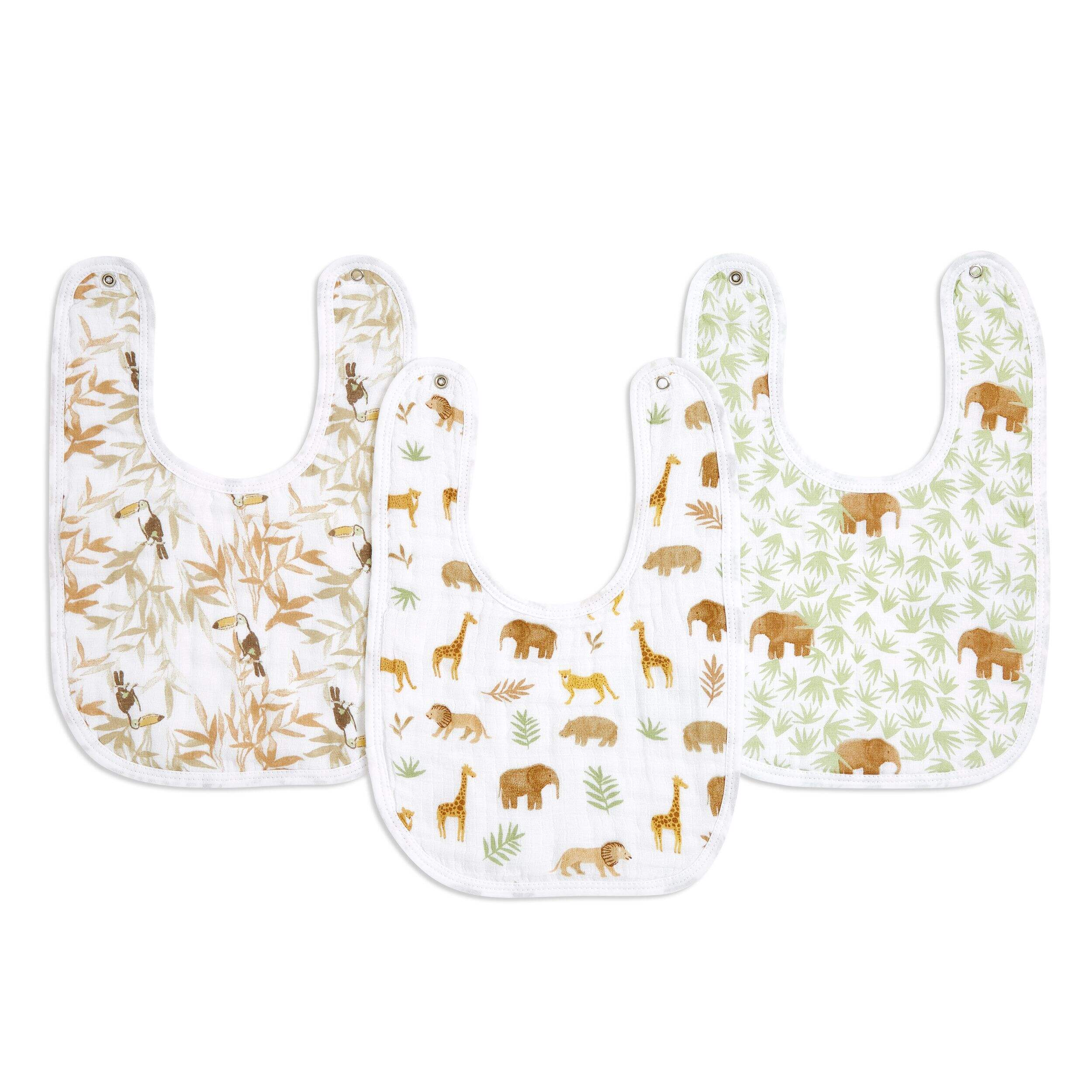 Aden + Anais Tanzania Snap Bibs, 3-pk Front_Flat