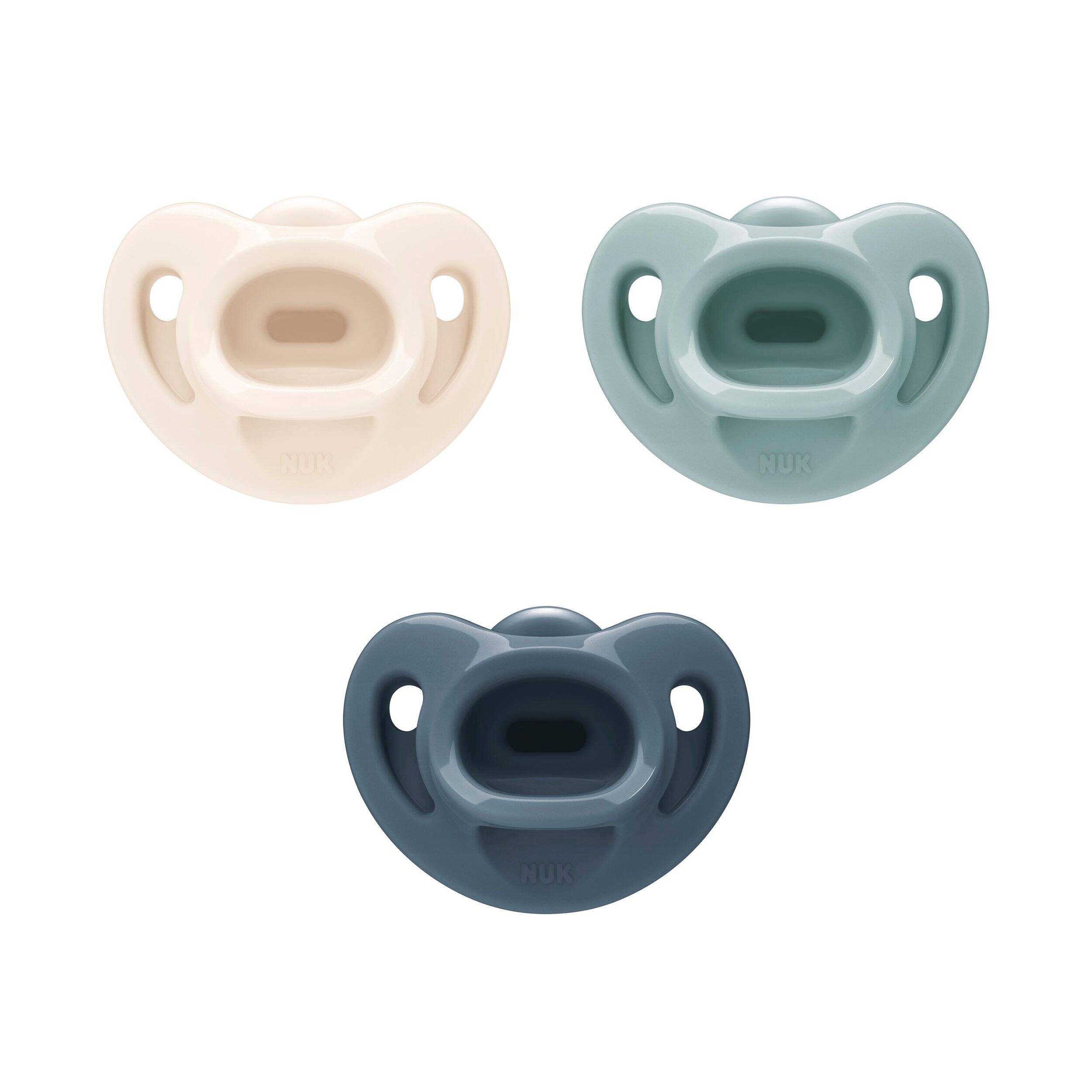 NUK® Comfy Neutrals Pacifier, Size 1, 3-pk Front_Flat