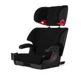 Clek Oobr Reclining High Back + Backless Booster Car Seat, Carbon Black Front_Three_Fourths_Angled_Left