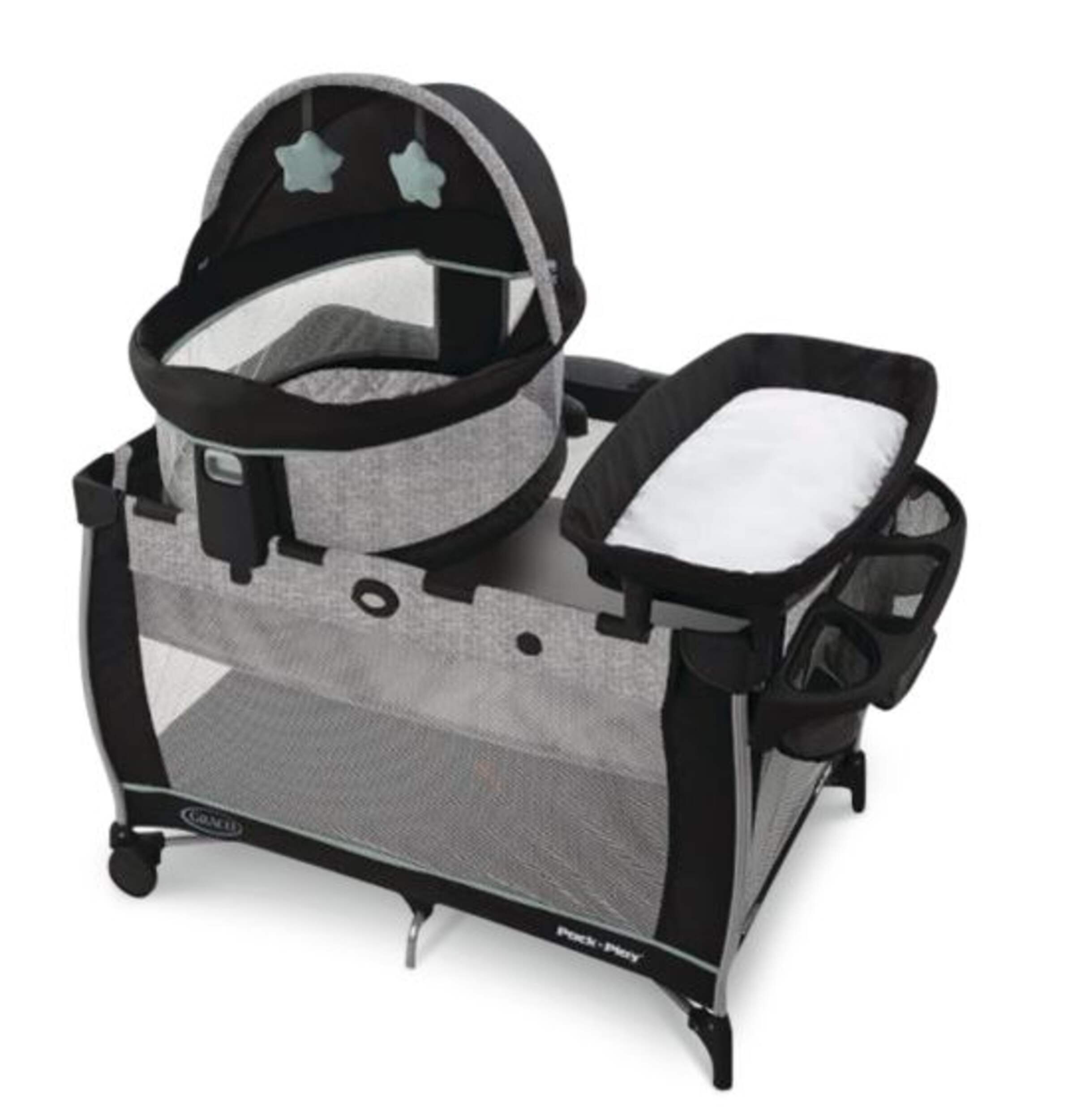 Graco Pack ‘n Play Travel Dome LX Playard, Ashland Front_Three_Fourths_Angled_Left