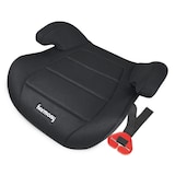 Harmony Dash Backless Booster Car Seat, Black Front_Three_Fourths_Angled_Left