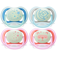 Philips Avent Ultra Air Nighttime Baby Pacifier, 2-pk, Ages 6-18m Front_Flat