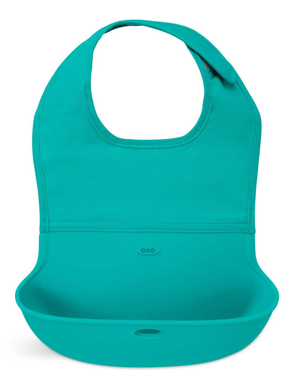 OXO Tot® Waterproof Roll Up Baby Bib, Teal, Ages 6m+