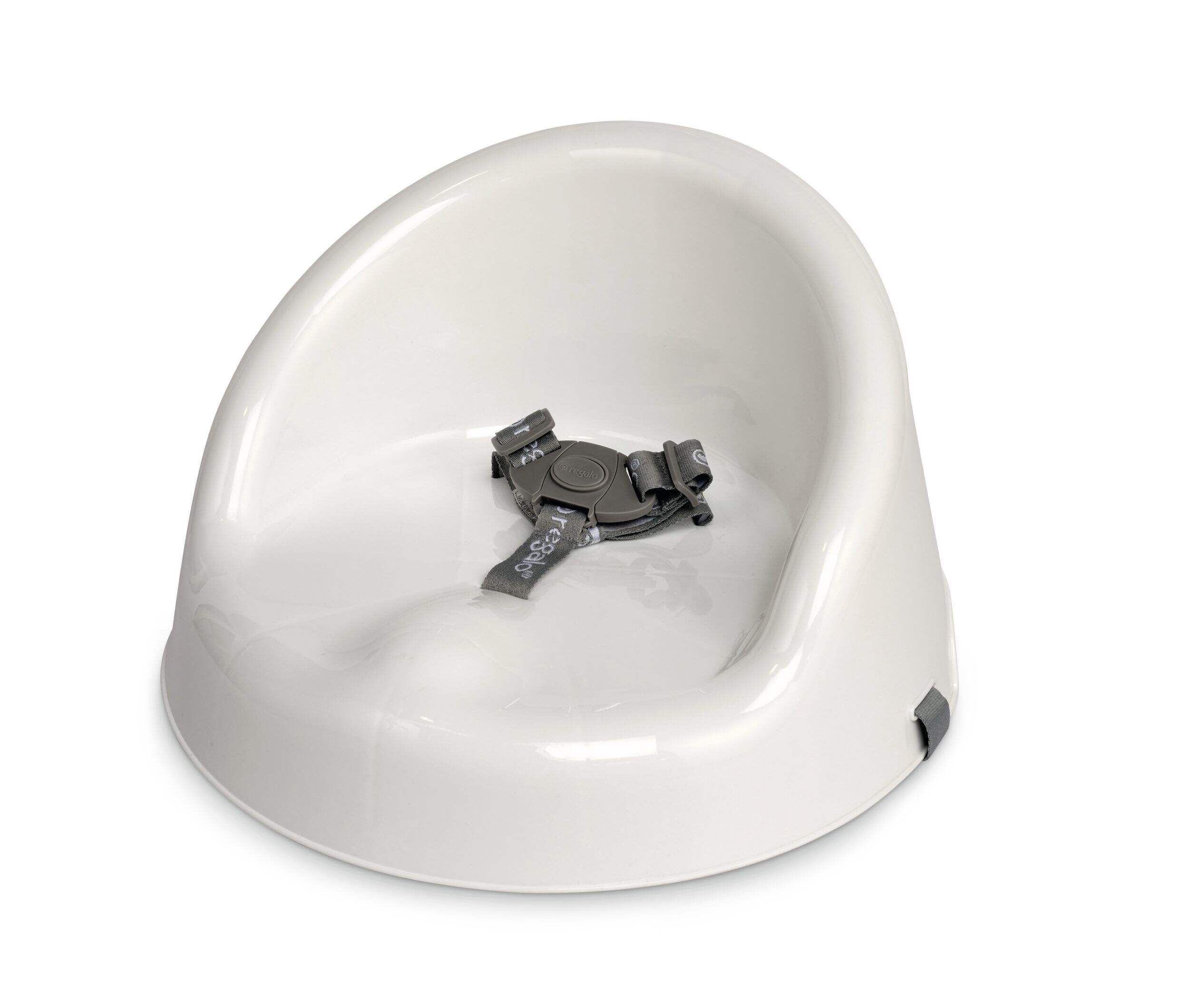 Regalo Baby Booster Seat, White Front_Three_Fourths_Angled_Left