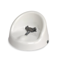 Regalo Baby Booster Seat, White Front_Three_Fourths_Angled_Left