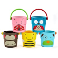 Skip Hop Zoo Stack & Pour Buckets Bath Toy