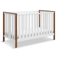 Storkcraft Modern Pacific 4-in-1 Convertible Baby Crib, White/Vintage Driftwood Front_Three_Fourths_Angled_Right