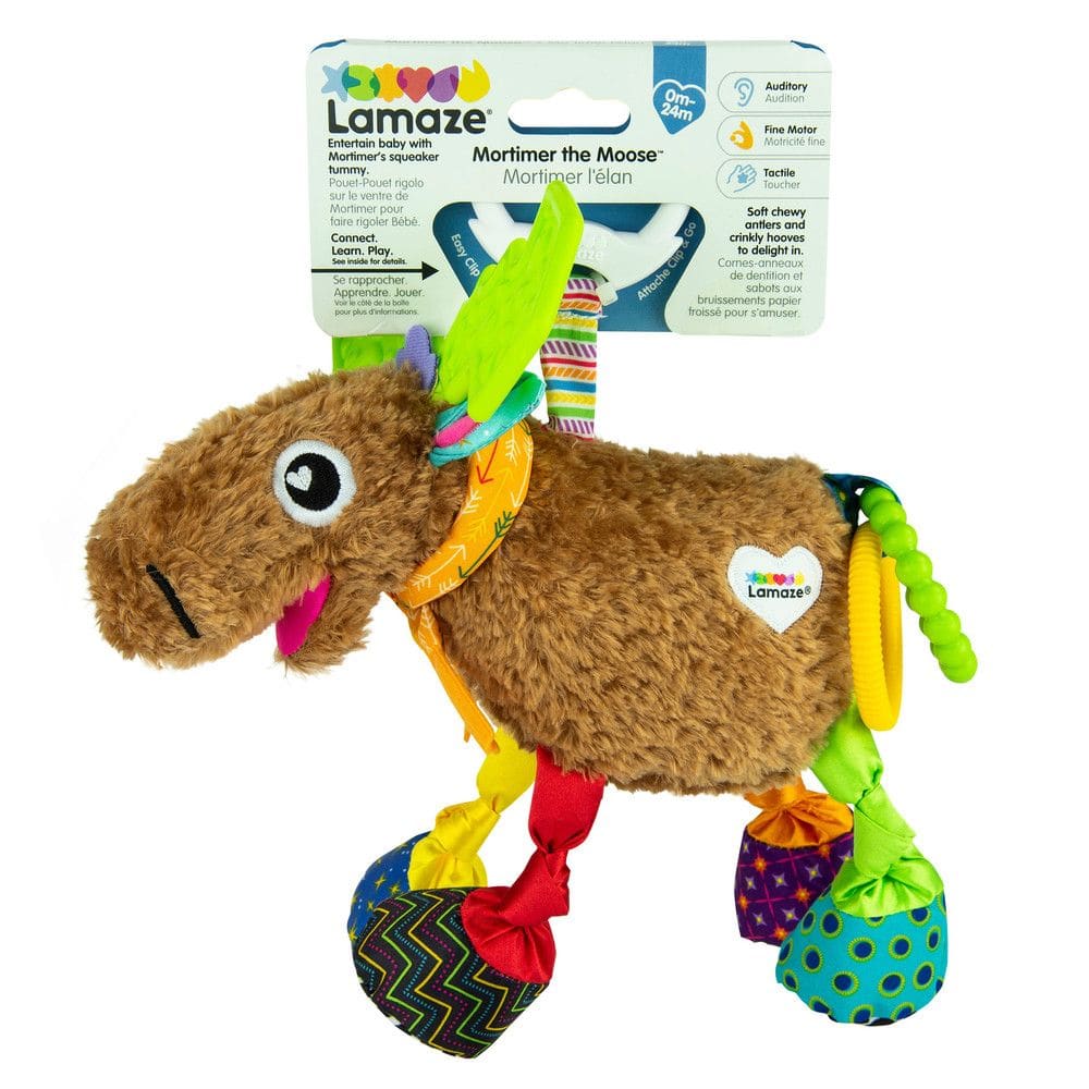 Lamaze Mortimer Moose Clip Go Baby Toy Bilingual Ages 0m