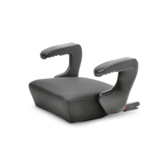 Clek Ozzi Backless Booster Seat, Carbon Black Front_Three_Fourths_Angled_Left