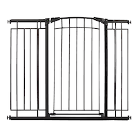 Evenflo Tall Walk-Thru  - Barrière de sécurité pour bébé en métal, noir Front_Flat
