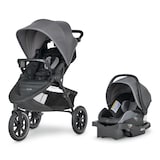 Evenflo Folio3 Lightweight Stroll & Jog Travel System, Black Front_Three_Fourths_Angled_Left