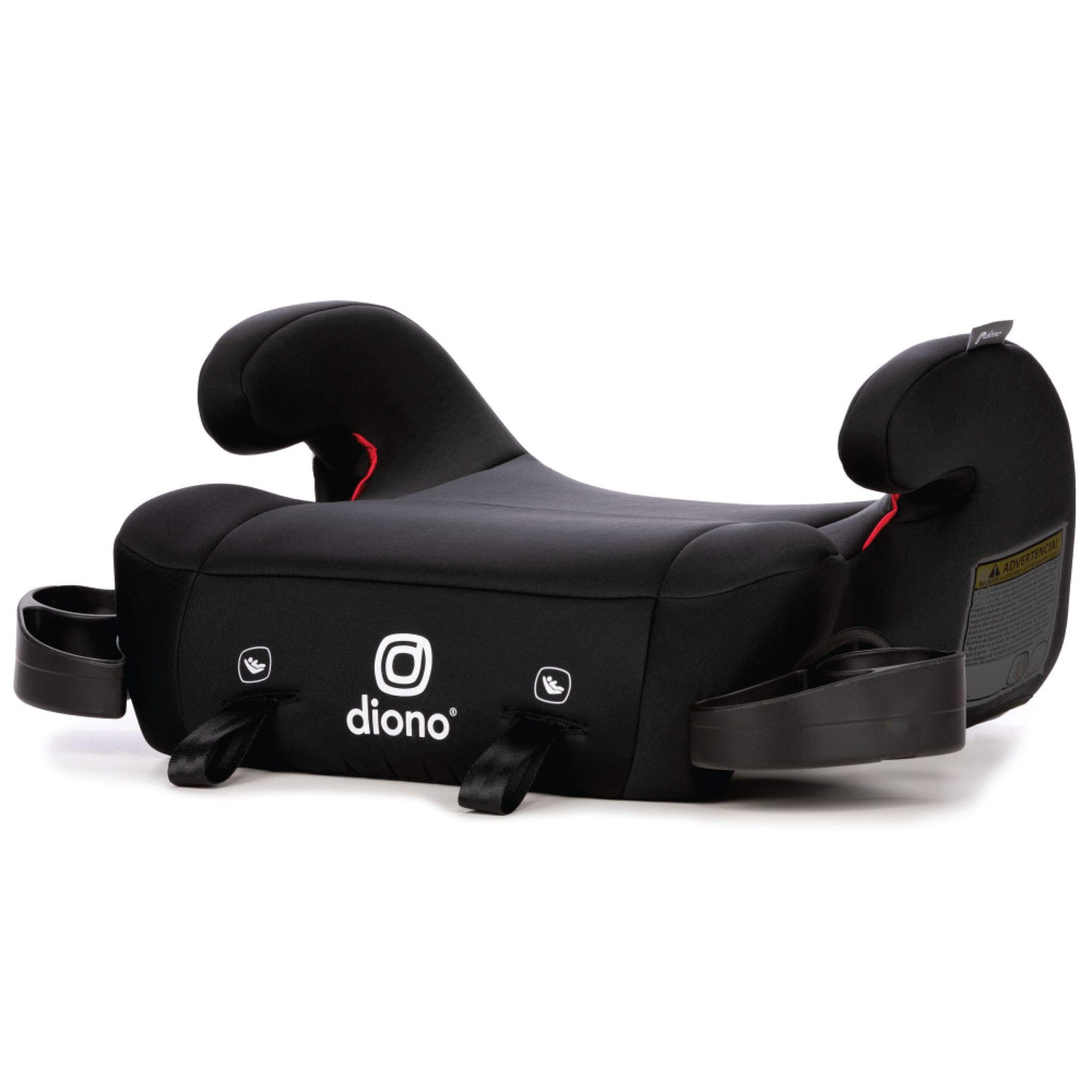 Diono Solana 2 No Back Booster Seat, Black Front_Angled_Left