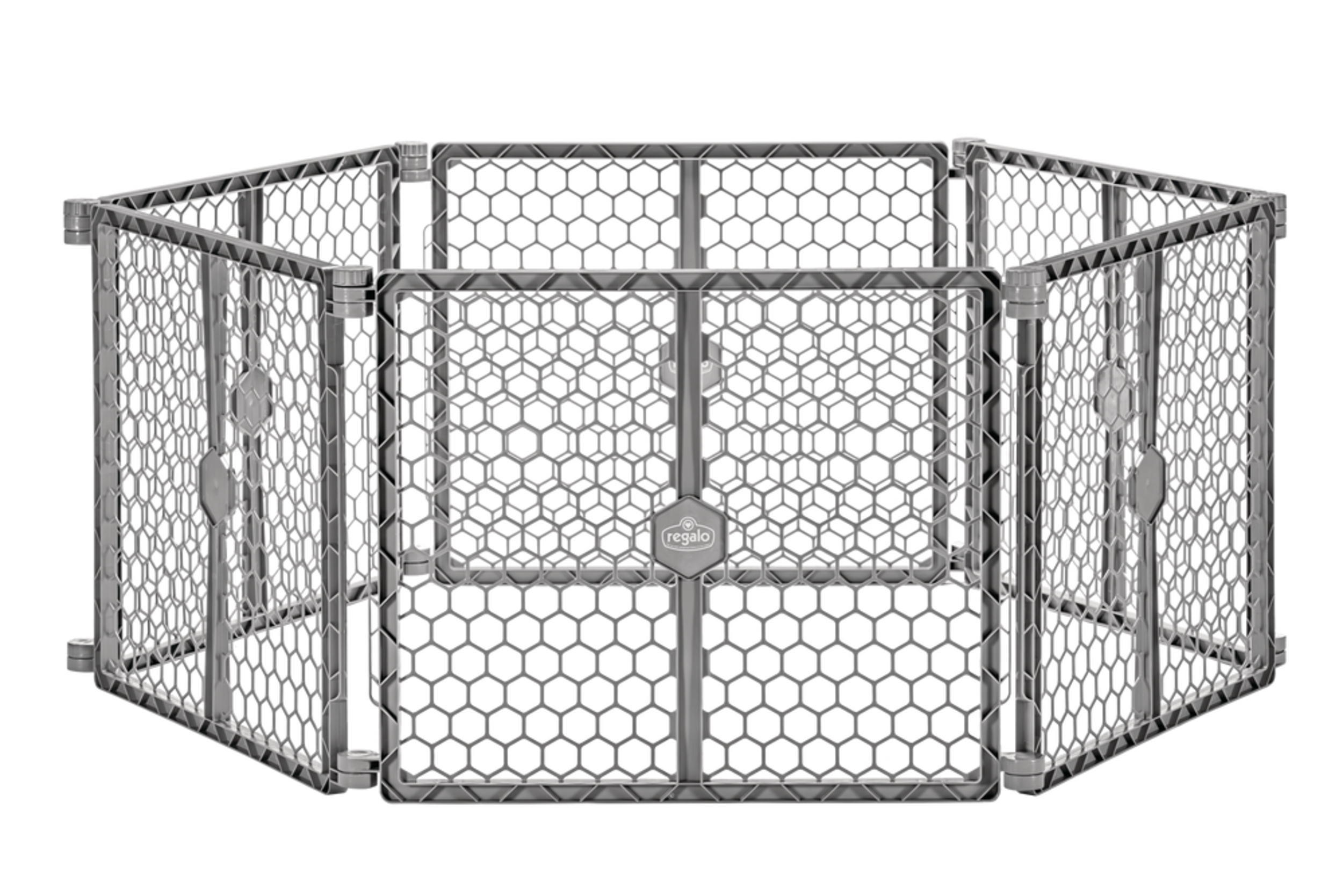 Regalo Super Wide Baby Safety Gate & Playard Front_Elevated