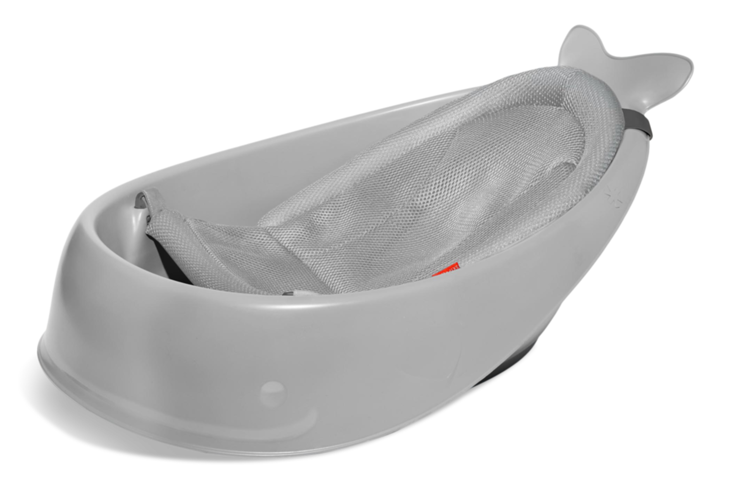 Skip Hop MOBY® Smart Sling™ 3-Stage Baby Tub, Grey Front_Three_Fourths_Angled_Left
