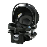 Graco SnugRide 35 Lite LX Infant Car Seat, Gotham Front_Three_Fourths_Angled_Left
