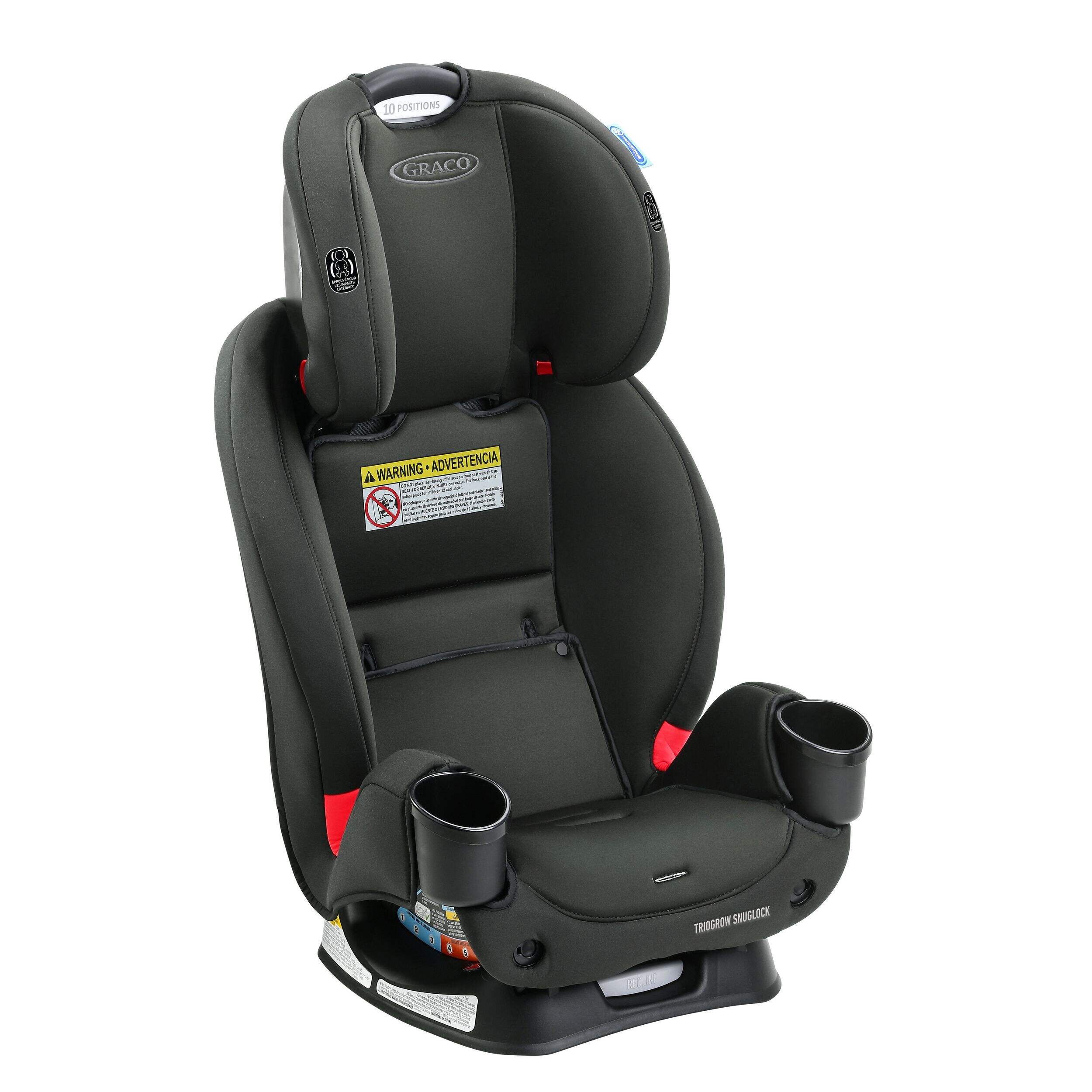 Graco TrioGrow SnugLock 3-in-1 Car Seat, Leland Front_Three_Fourths_Angled_Right
