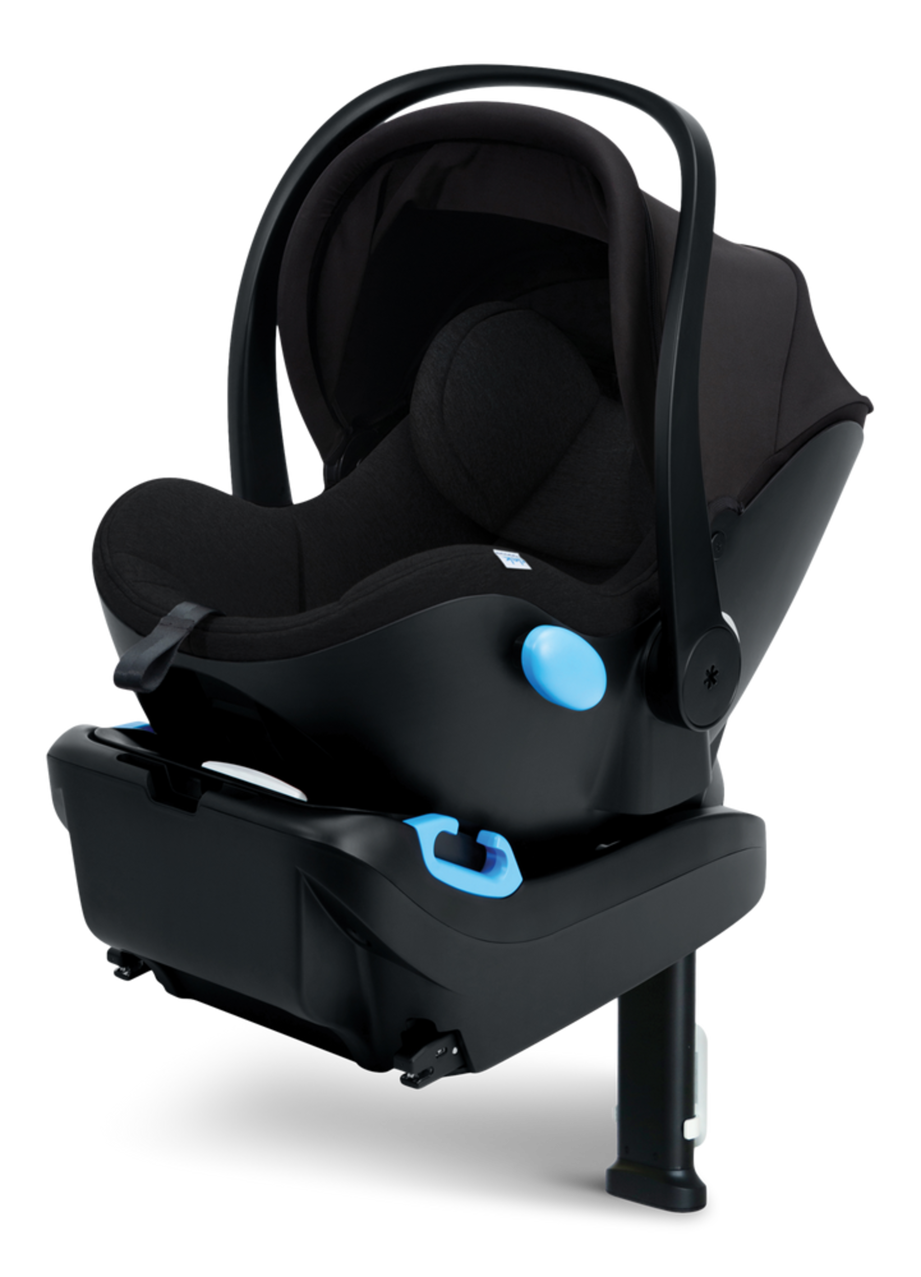 Clek Liing Infant Car Seat, Black Front_Three_Fourths_Angled_Left