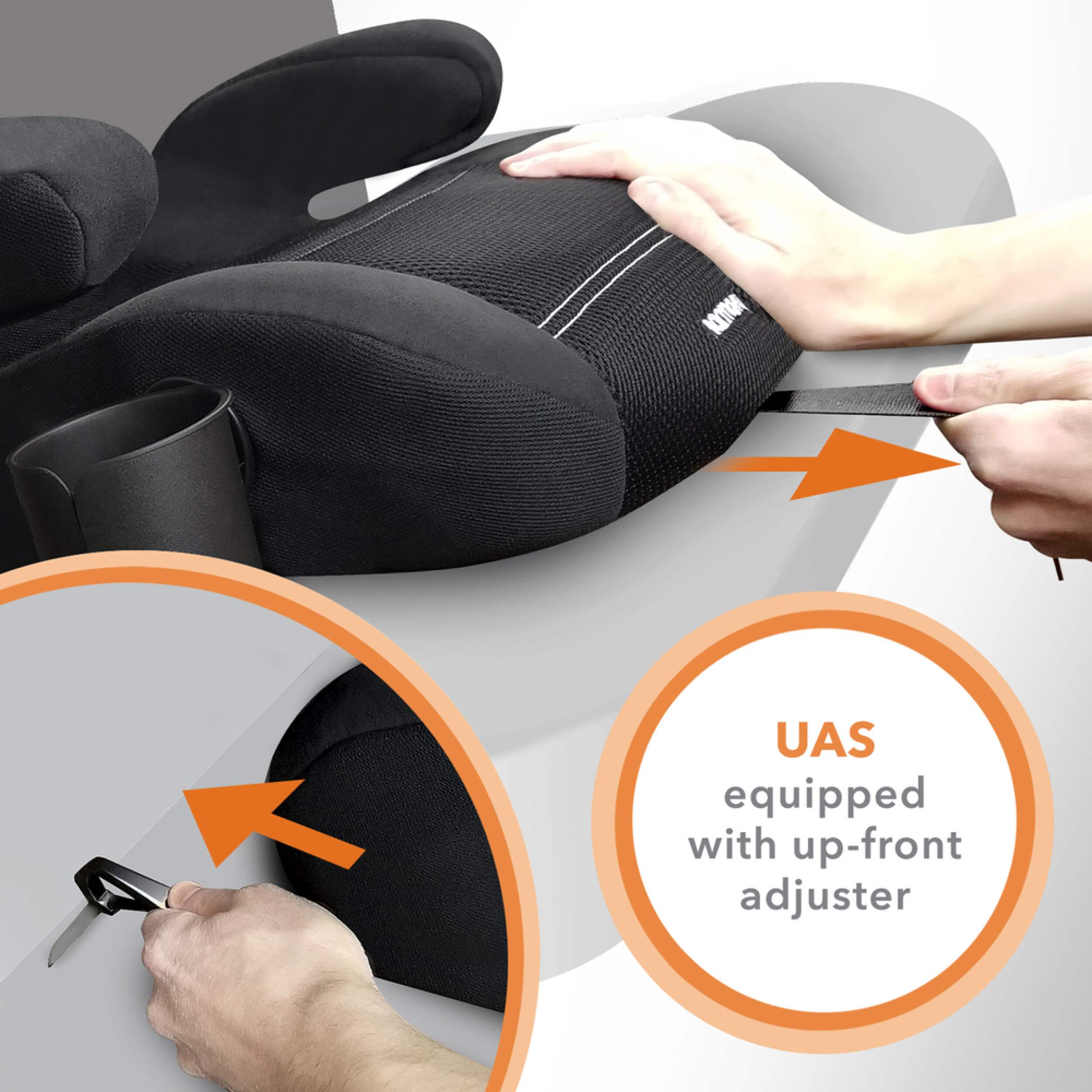 Harmony Youth Booster Elite with UAS Latch, NoBack Booster Car Seat