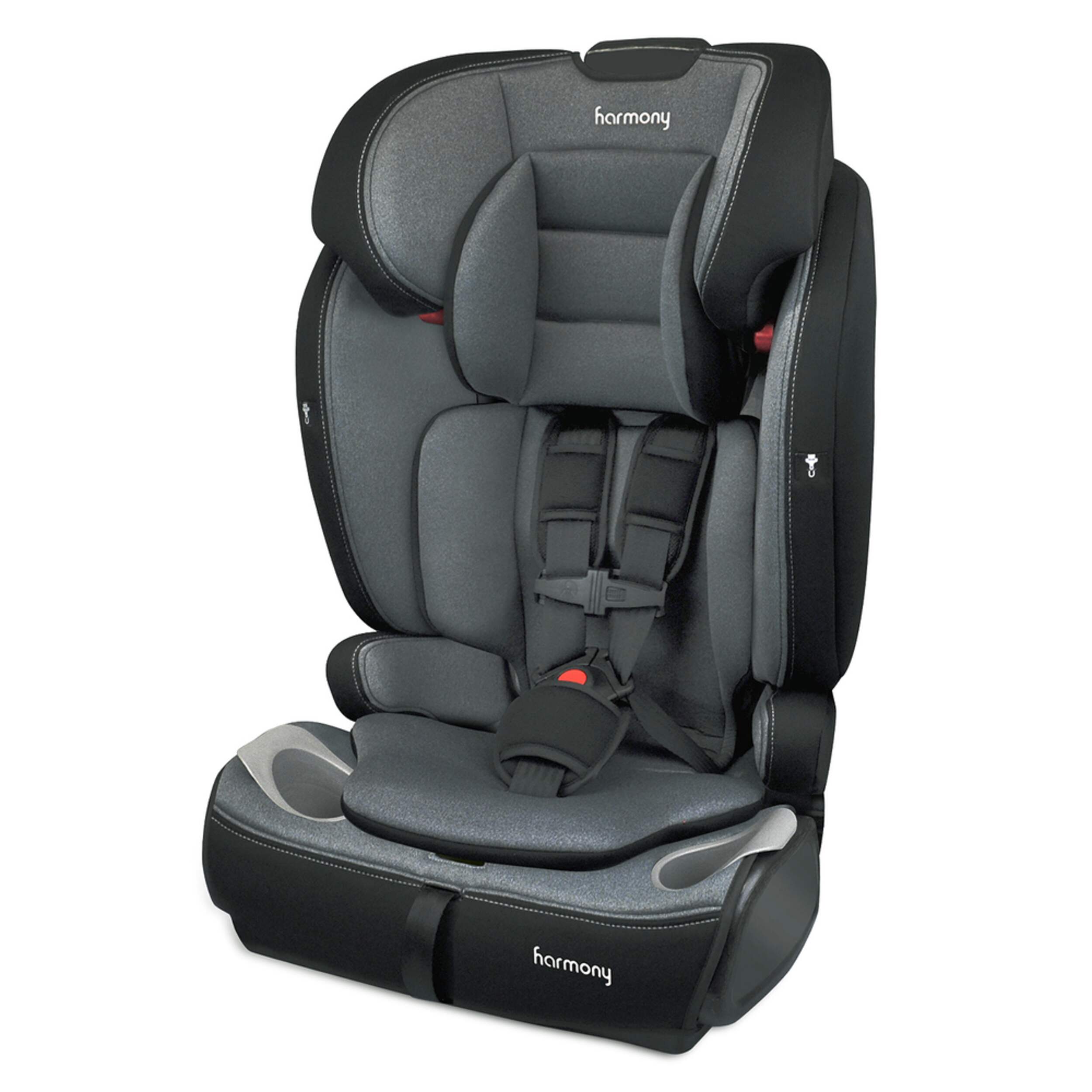 Harmony Commander 3-in-1 Booster Car Seat - Grey/Black Front_Three_Fourths_Angled_Left