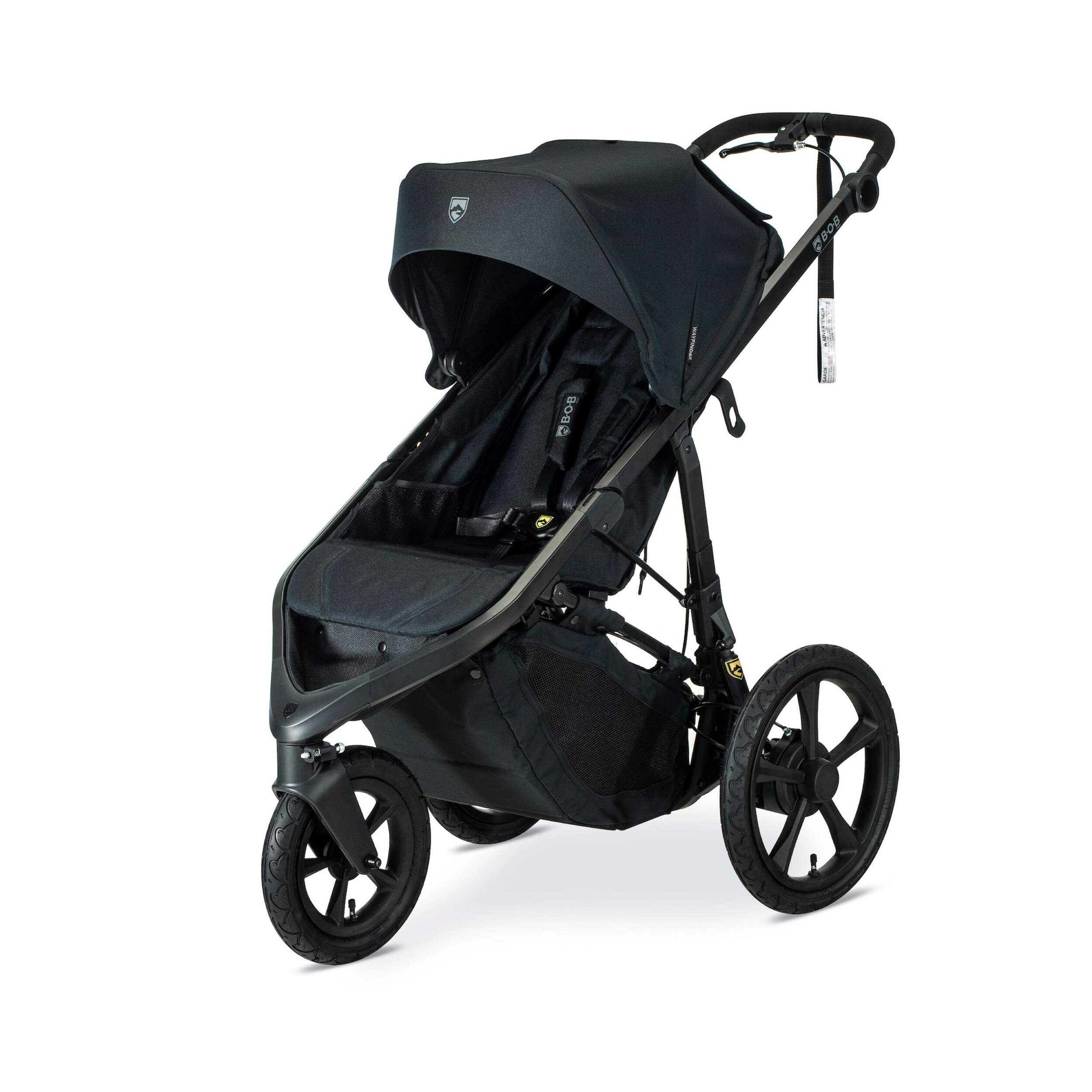 BOB Gear Wayfinder Jogging Stroller, Nightfall Front_Three_Fourths_Angled_Left