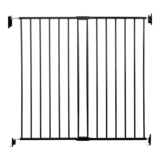 Regalo Top-of-Stairs Baby Gate, Black Front_Flat