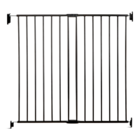 Regalo Top-of-Stairs Baby Gate, Black Front_Flat