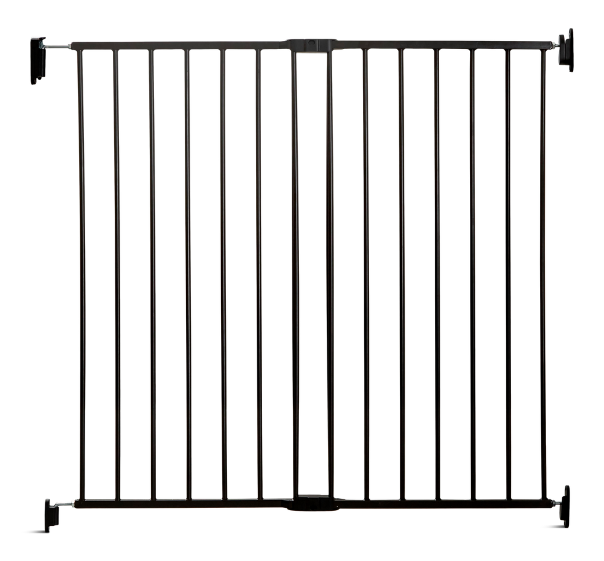 Regalo Top-of-Stairs Baby Gate, Black Front_Flat