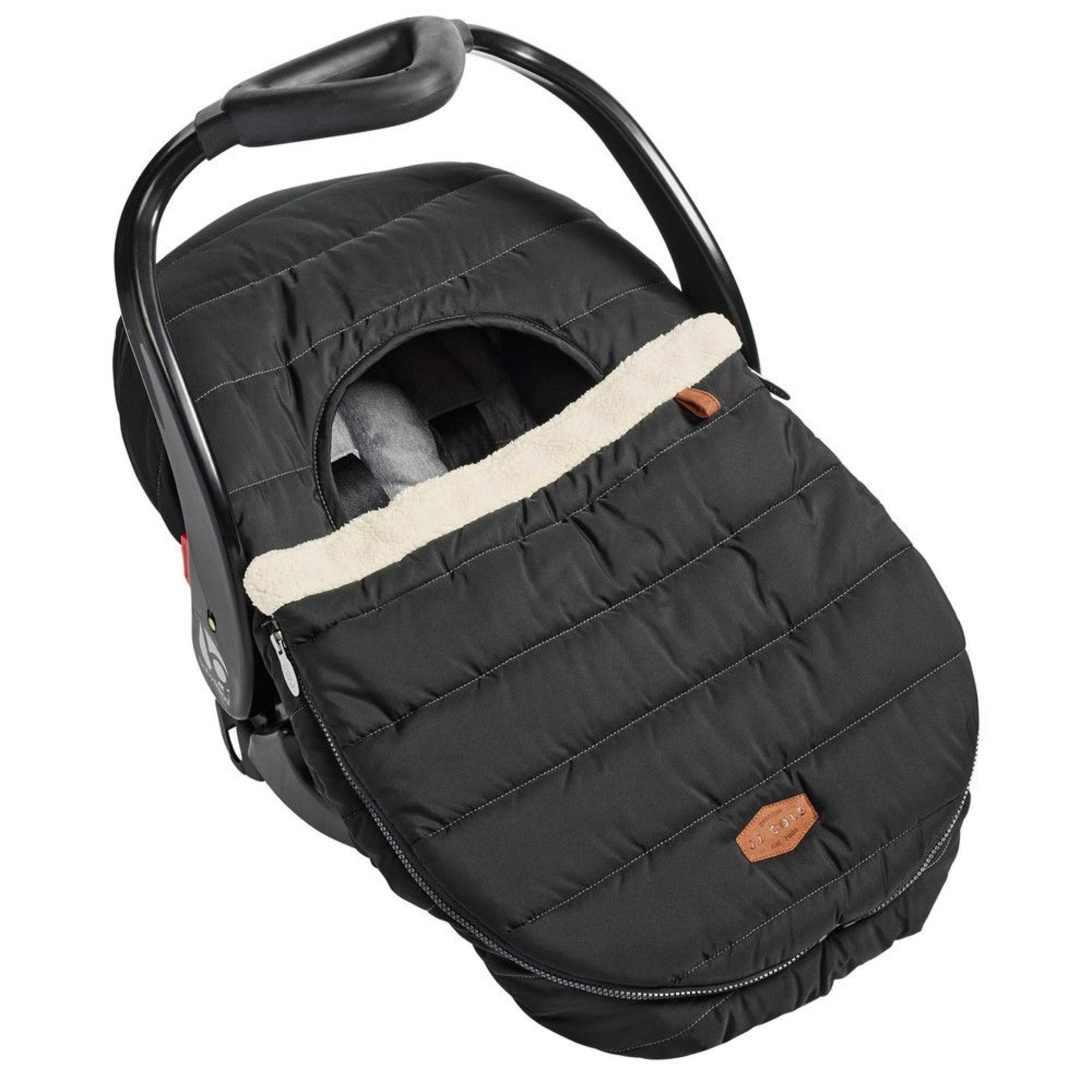 JJ Cole Universal Carseat Cover, Black Front_Three_Fourths_Angled_Right